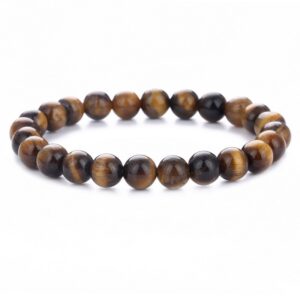 European And American Beaded Bracelets Amazon Wish Tiger Eye Stone Volcanic Stone White Pine Frosted Stone Couple Bracelet