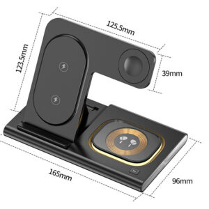 3 IN 1 15W Wireless Charging Charger Magnetic Desktop Night Light Iwatch Fast Charging Stand Gift Customization