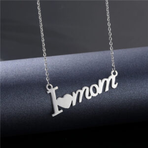 MOM Mother's Day Necklace Simple English Letters Glossy