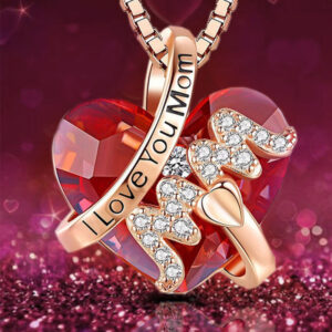 Red New Style Crystal Love MM Pendant Gift